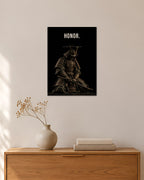 Honor – Samurai Poster – 30 × 42 cm ohne Rahmen – Raumansicht – Art Bros