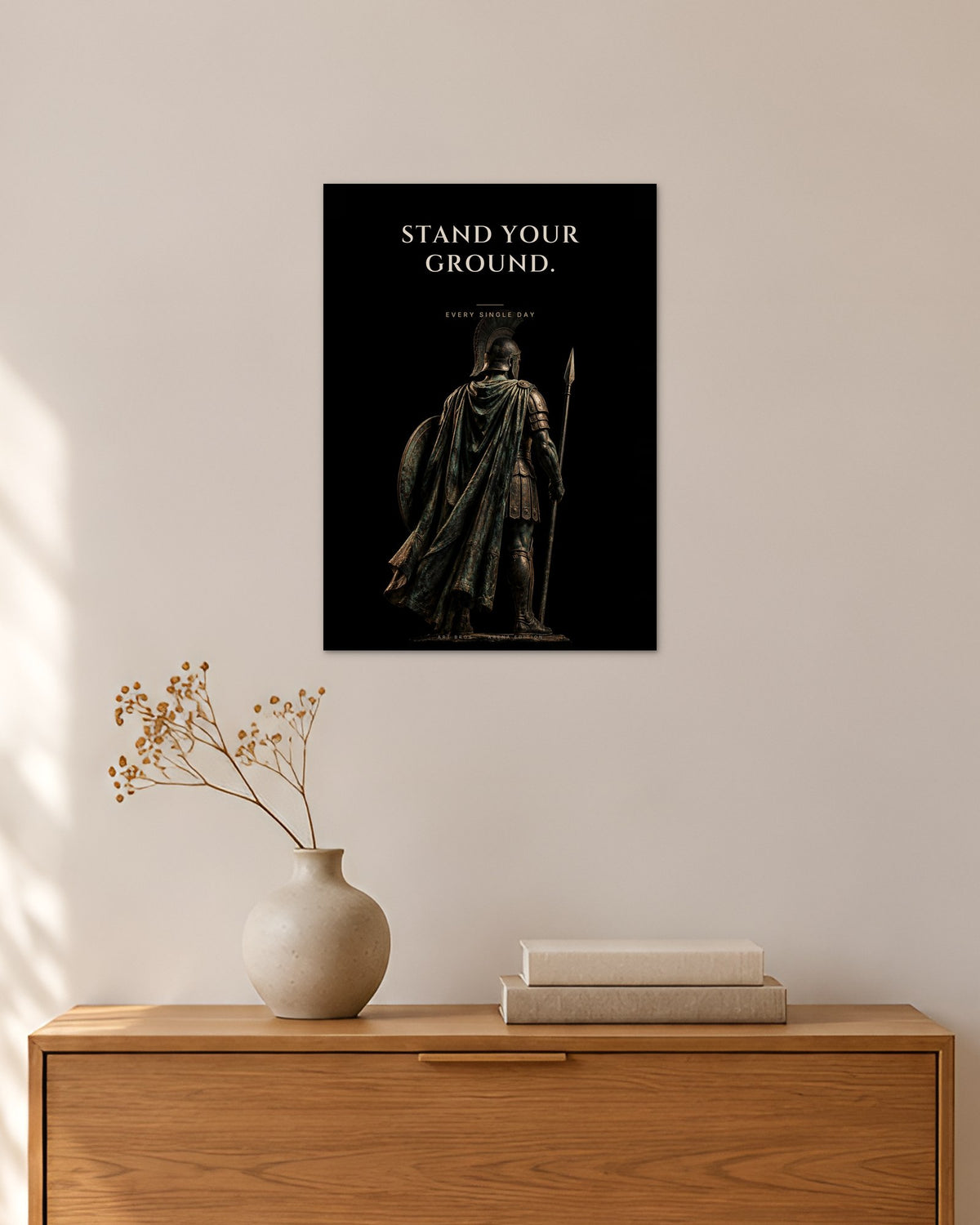 Stand Your Ground – Wache Poster – 30 × 42 cm ohne Rahmen – Raumansicht – Art Bros