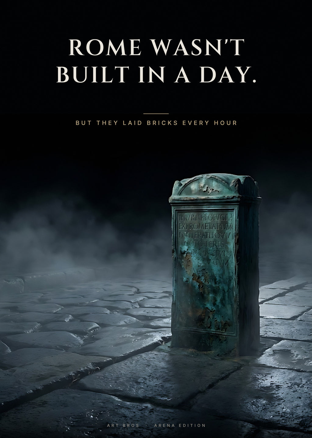 Rome Wasn't Built in a Day – Römerstraße Poster – Art Bros