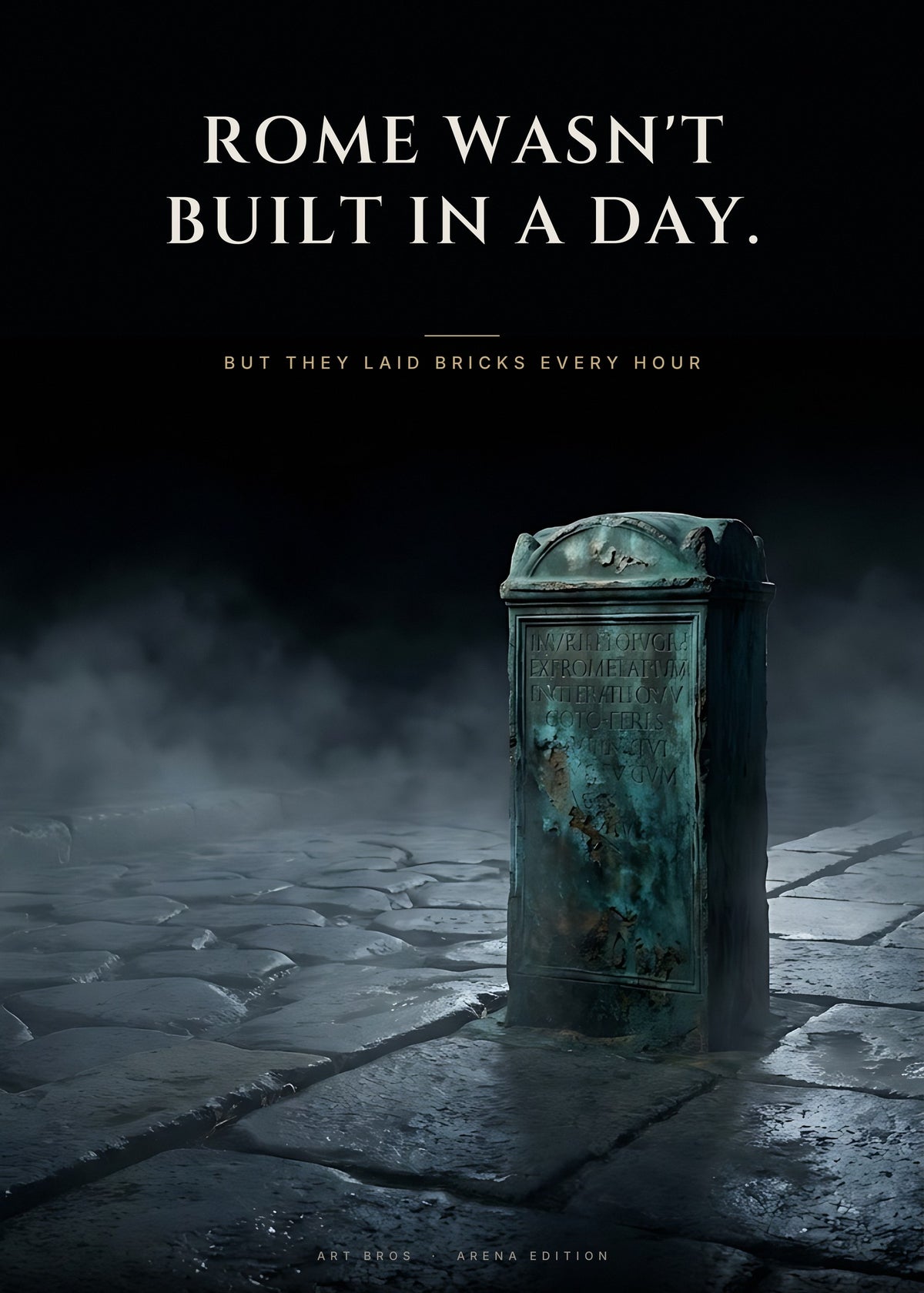 Rome Wasn't Built in a Day – Römerstraße Poster – Art Bros