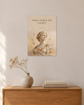 Main Character Energy – Goldene Blätter Poster – 30 × 42 cm ohne Rahmen – Raumansicht – Art Bros