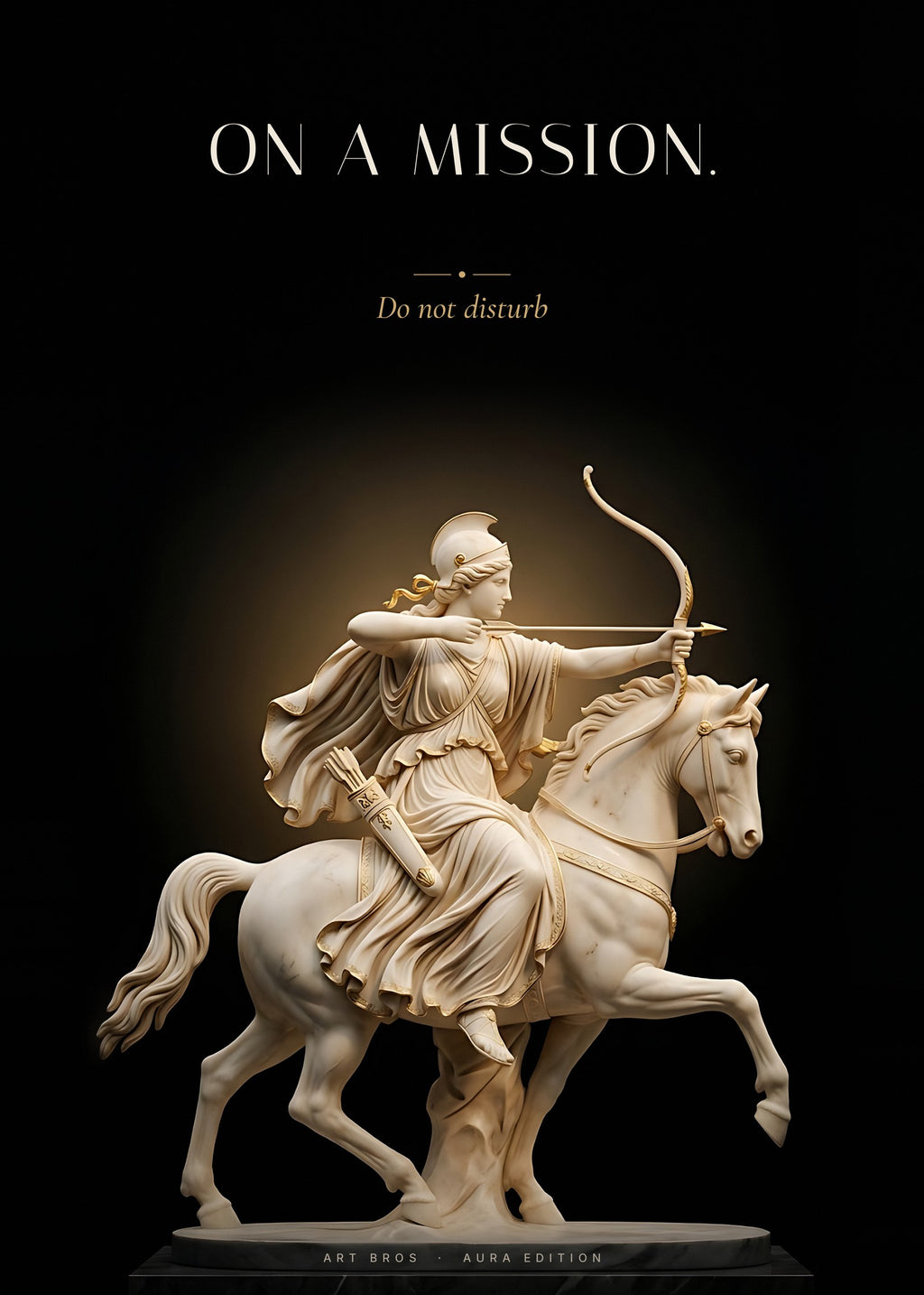 On a Mission – Reitende Bogenschützin Poster – Art Bros