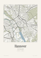 Hannover Stadtplan – Wandbild – Art Bros