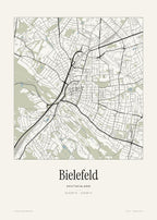 Bielefeld Stadtplan – Wandbild – Art Bros
