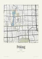 Peking Stadtplan – Wandbild – Art Bros