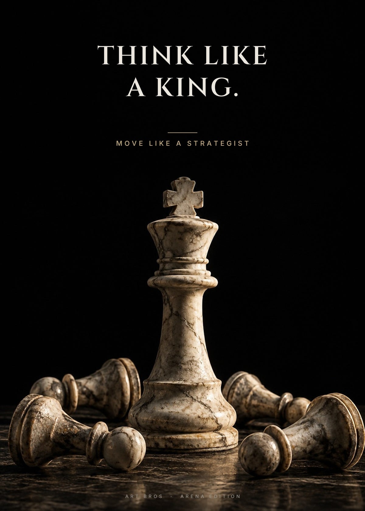 Think Like a King – Schachkönig Poster – Art Bros