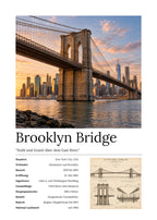 Brooklyn Bridge Wandbild – Kunstdruck – Art Bros