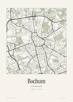 Bochum Stadtplan – Wandbild – Art Bros