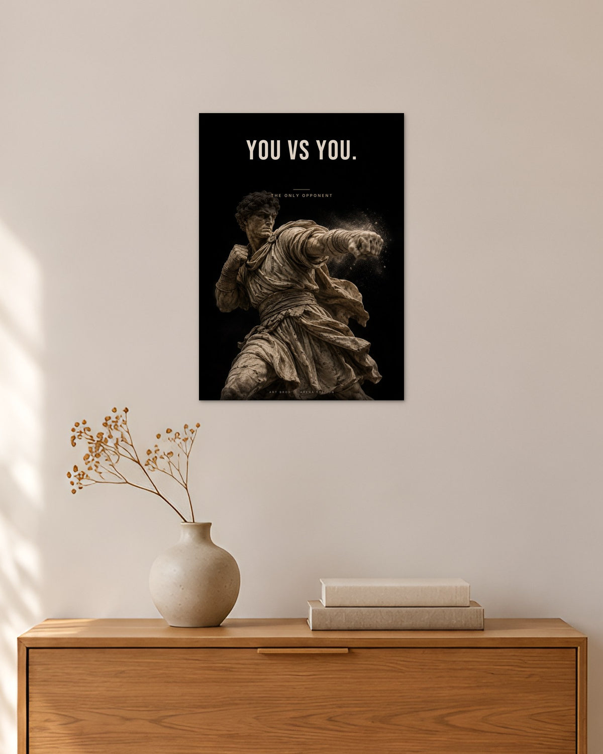 You Vs You – Boxer Poster – 30 × 42 cm ohne Rahmen – Raumansicht – Art Bros
