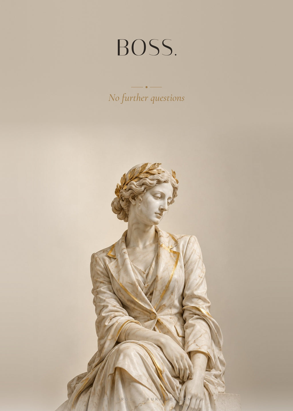 Boss – Statue im Blazer Poster – Art Bros