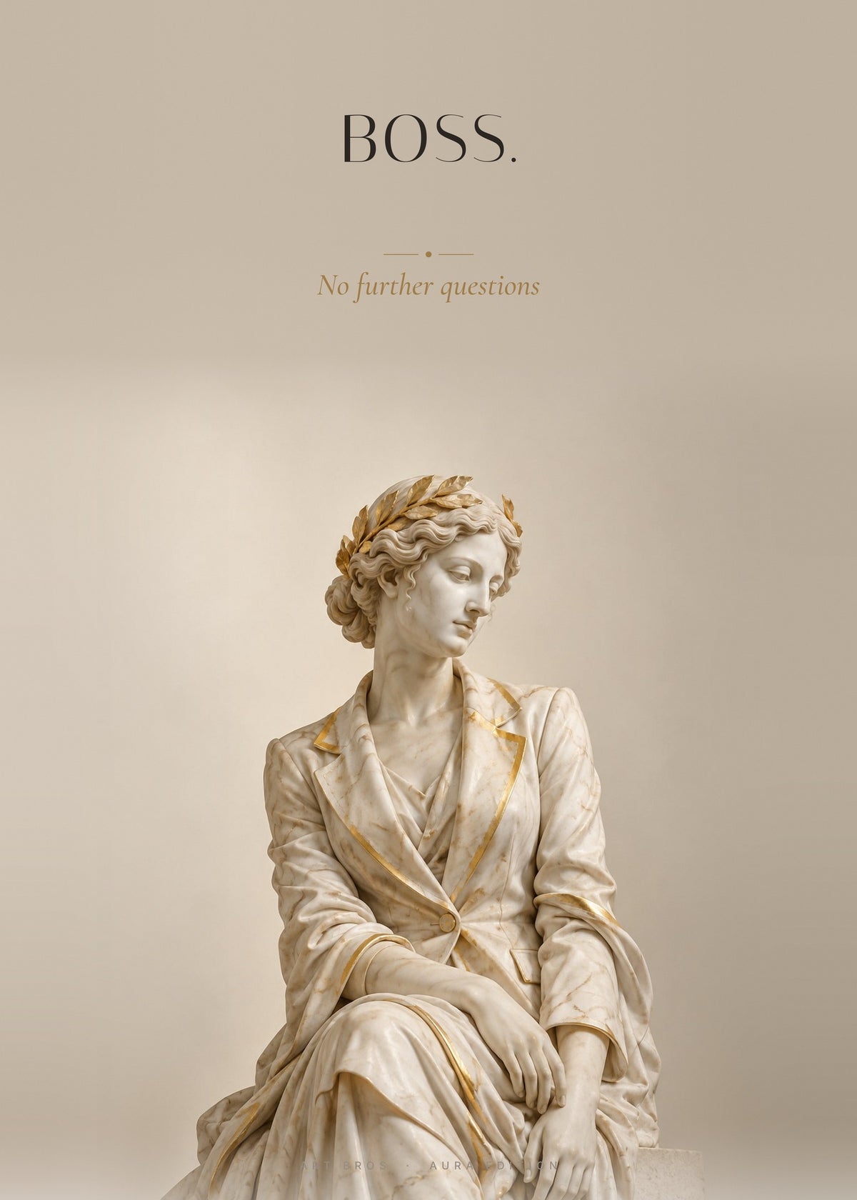 Boss – Statue im Blazer Poster – Art Bros