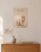 Grace Under Pressure – Stute mit Fohlen Poster – 30 × 42 cm ohne Rahmen – Raumansicht – Art Bros