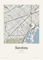 Barcelona Stadtplan – Wandbild – Art Bros