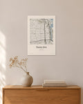 Buenos Aires Stadtplan – Wandbild – 30 × 42 cm ohne Rahmen – Raumansicht – Art Bros