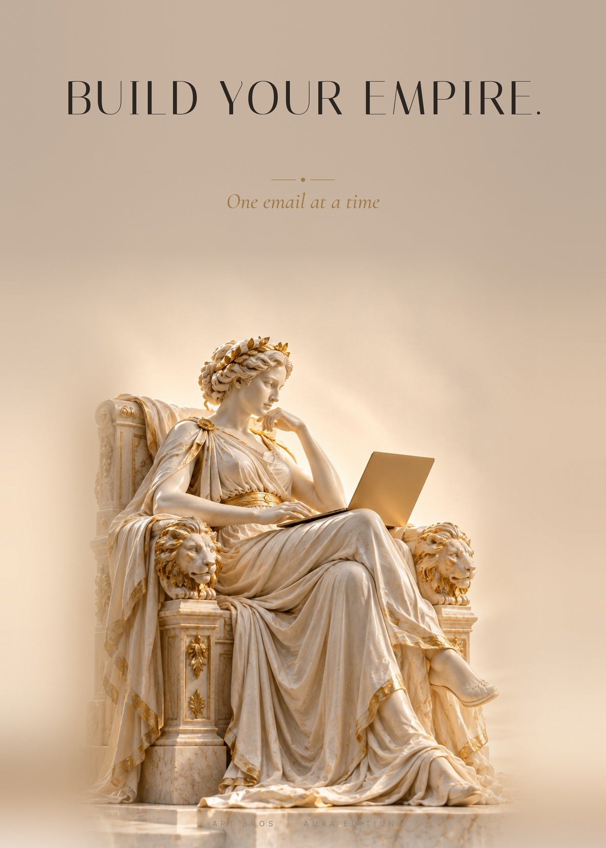 Build Your Empire – Thron mit Laptop Poster – Art Bros