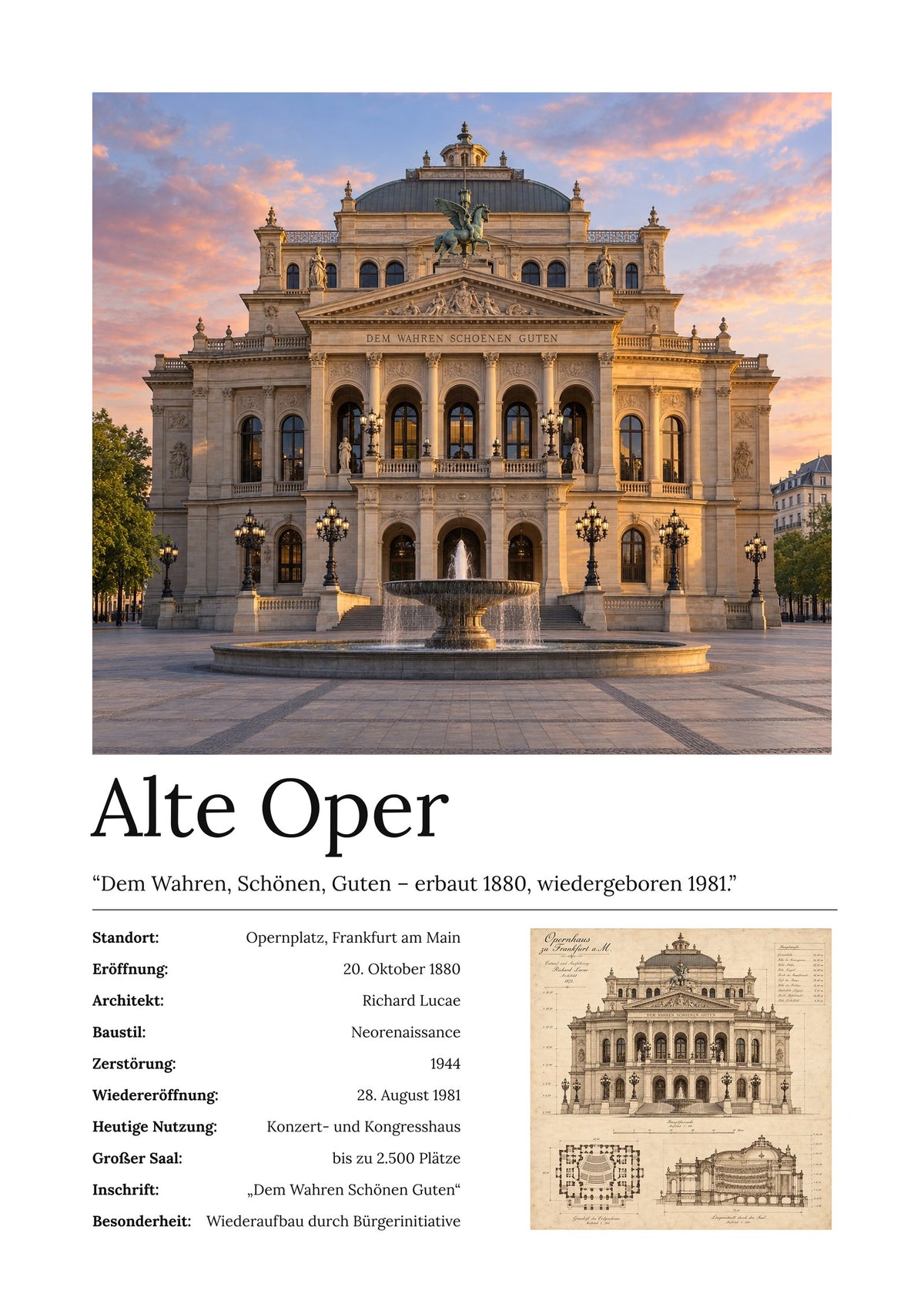 Alte Oper Wandbild – Kunstdruck – Art Bros