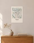 Duisburg Stadtplan – Wandbild – 30 × 42 cm ohne Rahmen – Raumansicht – Art Bros