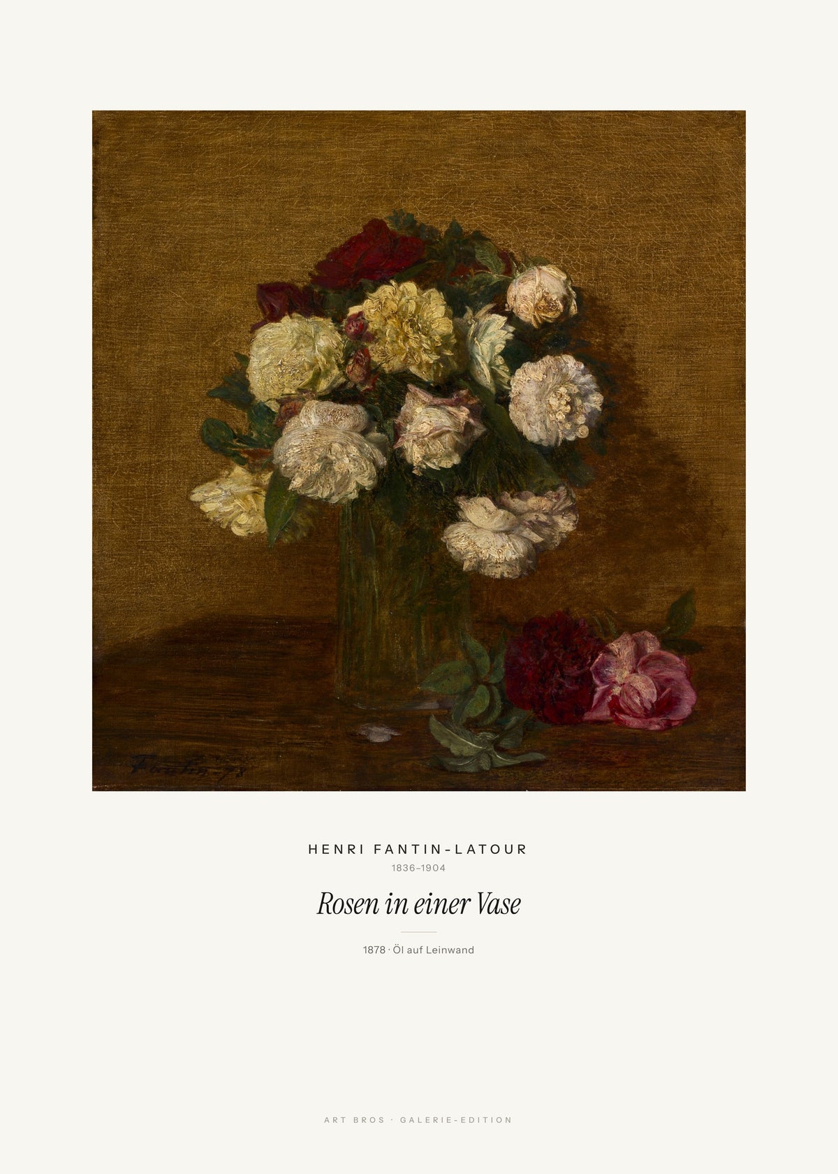 Rosen in einer Vase – Henri Fantin-Latour – Kunstdruck – Art Bros