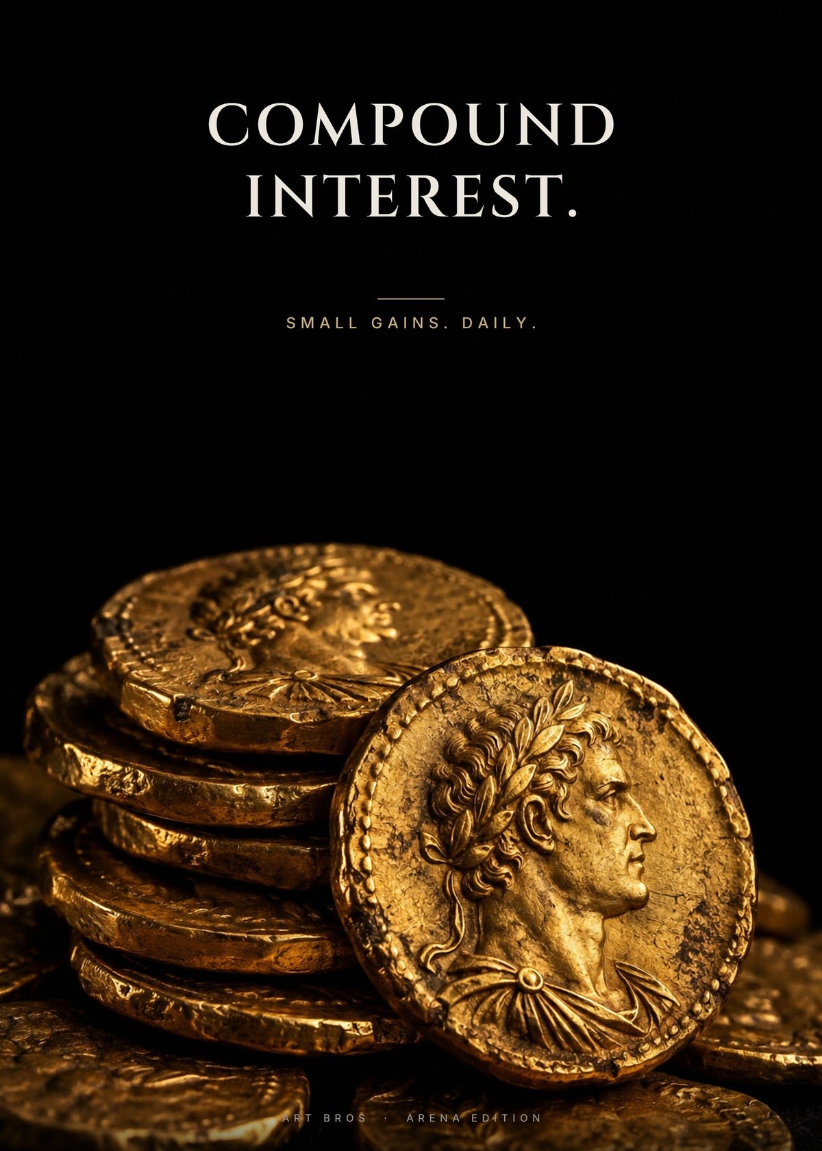 Compound Interest – Antike Münzen Poster – Art Bros