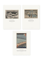 Hiroshige – Schnee & Regen – 3er-Set Wandbilder – Kunstdruck – Art Bros