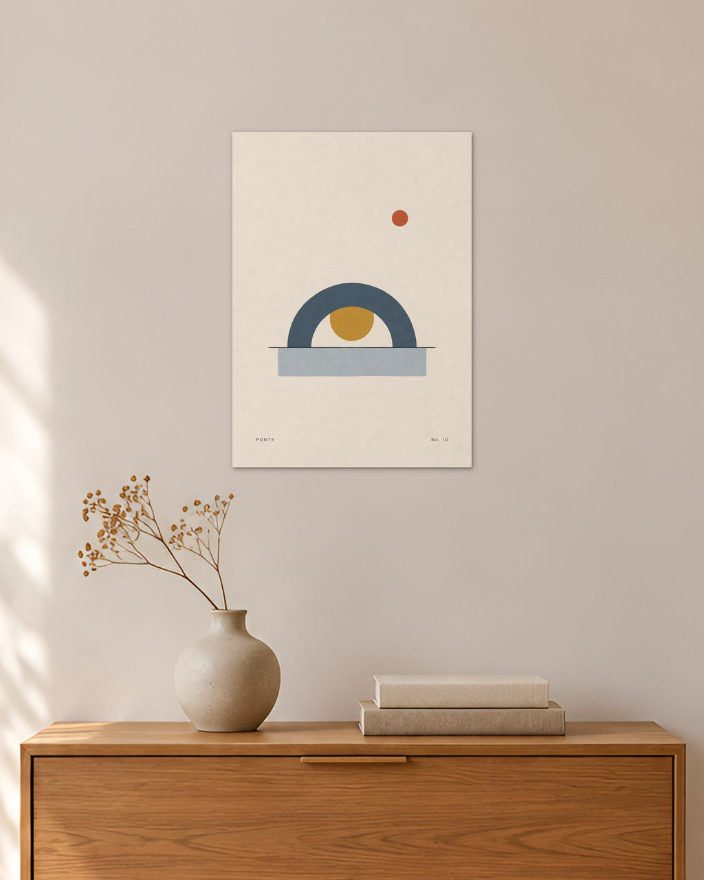 Ponte No. 10 – Abstraktes Wandbild – 30 × 42 cm ohne Rahmen – Raumansicht – Art Bros