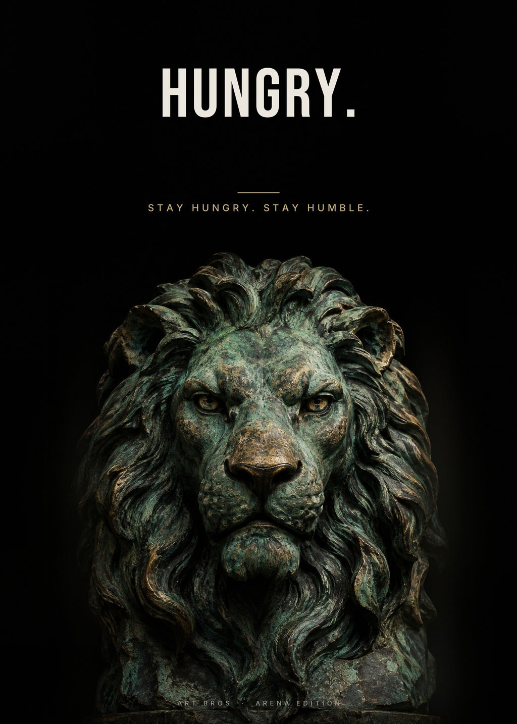 Hungry – Löwenkopf Poster – Art Bros