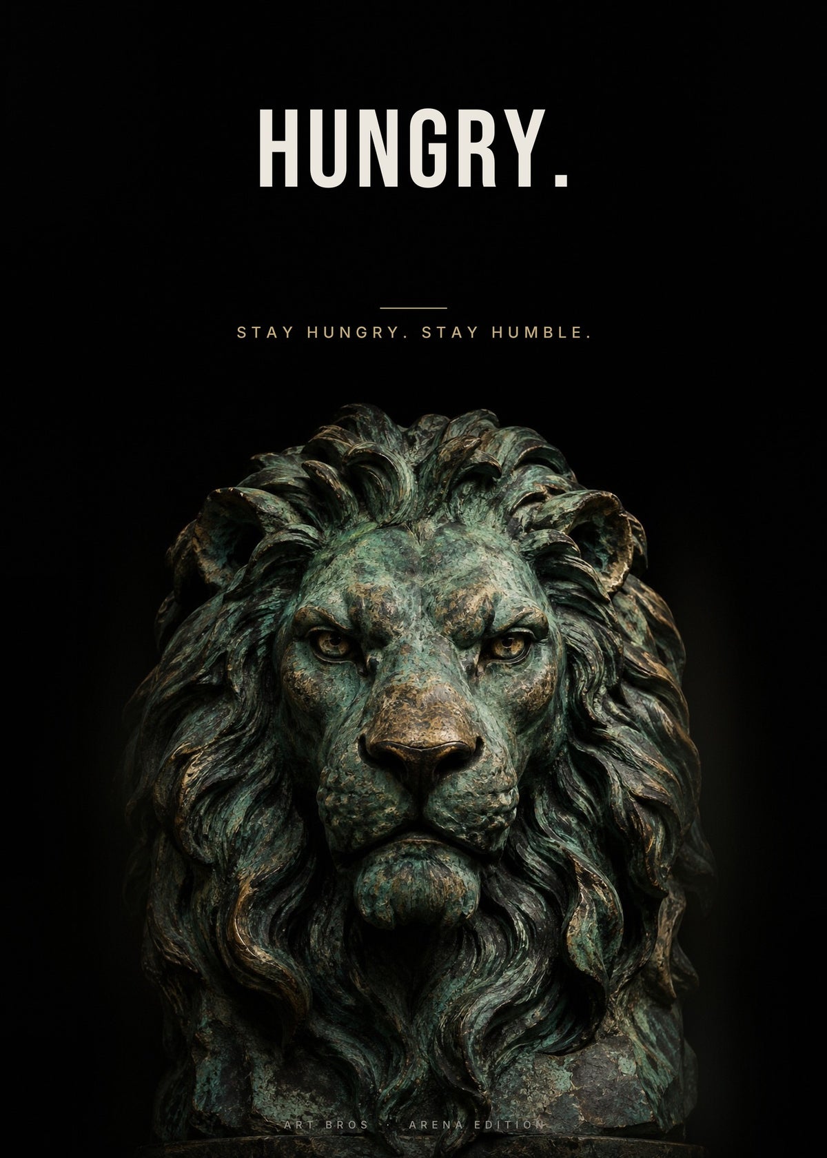Hungry – Löwenkopf Poster – Art Bros