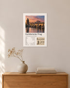 Karlsbrücke Prag Wandbild – 30 × 42 cm ohne Rahmen – Raumansicht – Art Bros