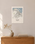 Kapstadt Stadtplan – Wandbild – 30 × 42 cm ohne Rahmen – Raumansicht – Art Bros