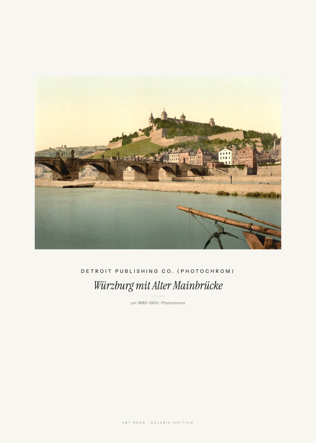 Würzburg mit Alter Mainbrücke – Detroit Publishing Co. (Photochrom) – Kunstdruck – Art Bros