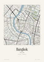 Bangkok Stadtplan – Wandbild – Art Bros