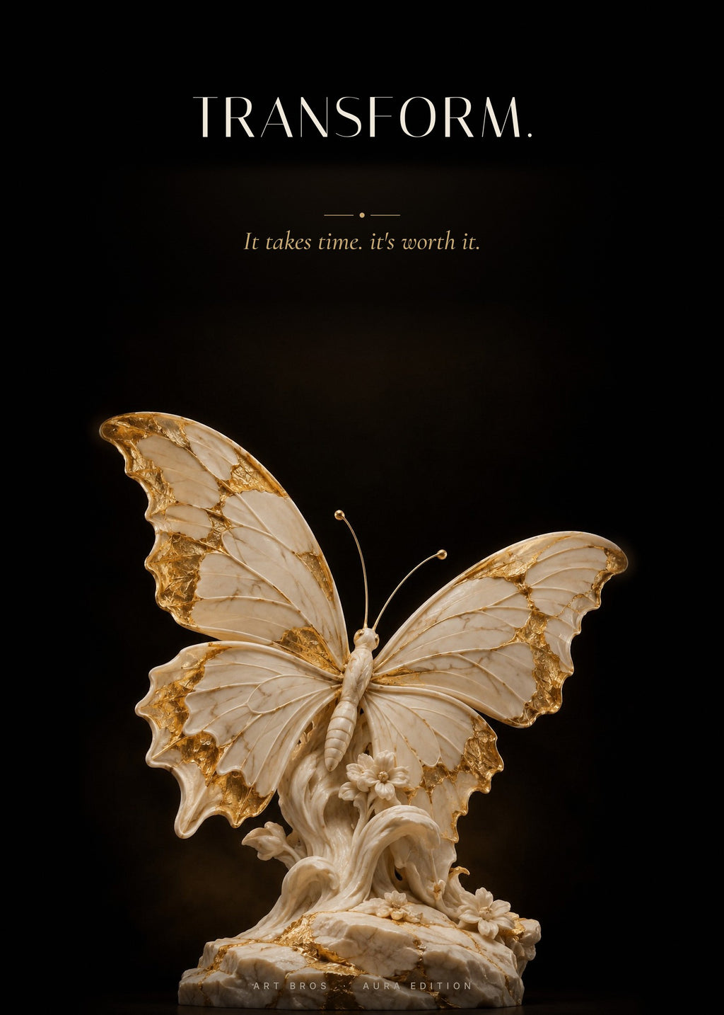 Transform – Goldener Schmetterling Poster – Art Bros