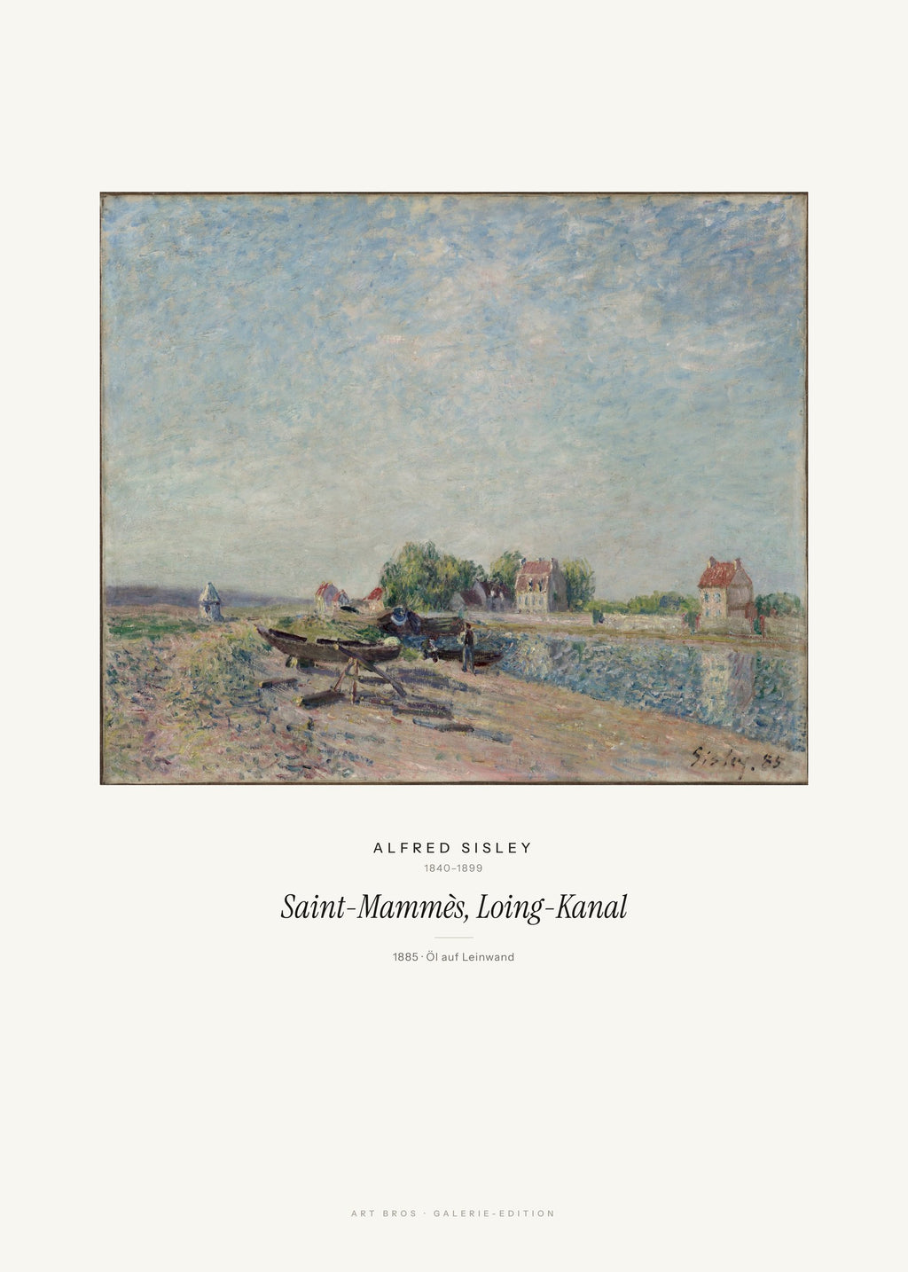 Saint-Mammès, Loing-Kanal – Alfred Sisley – Kunstdruck – Art Bros
