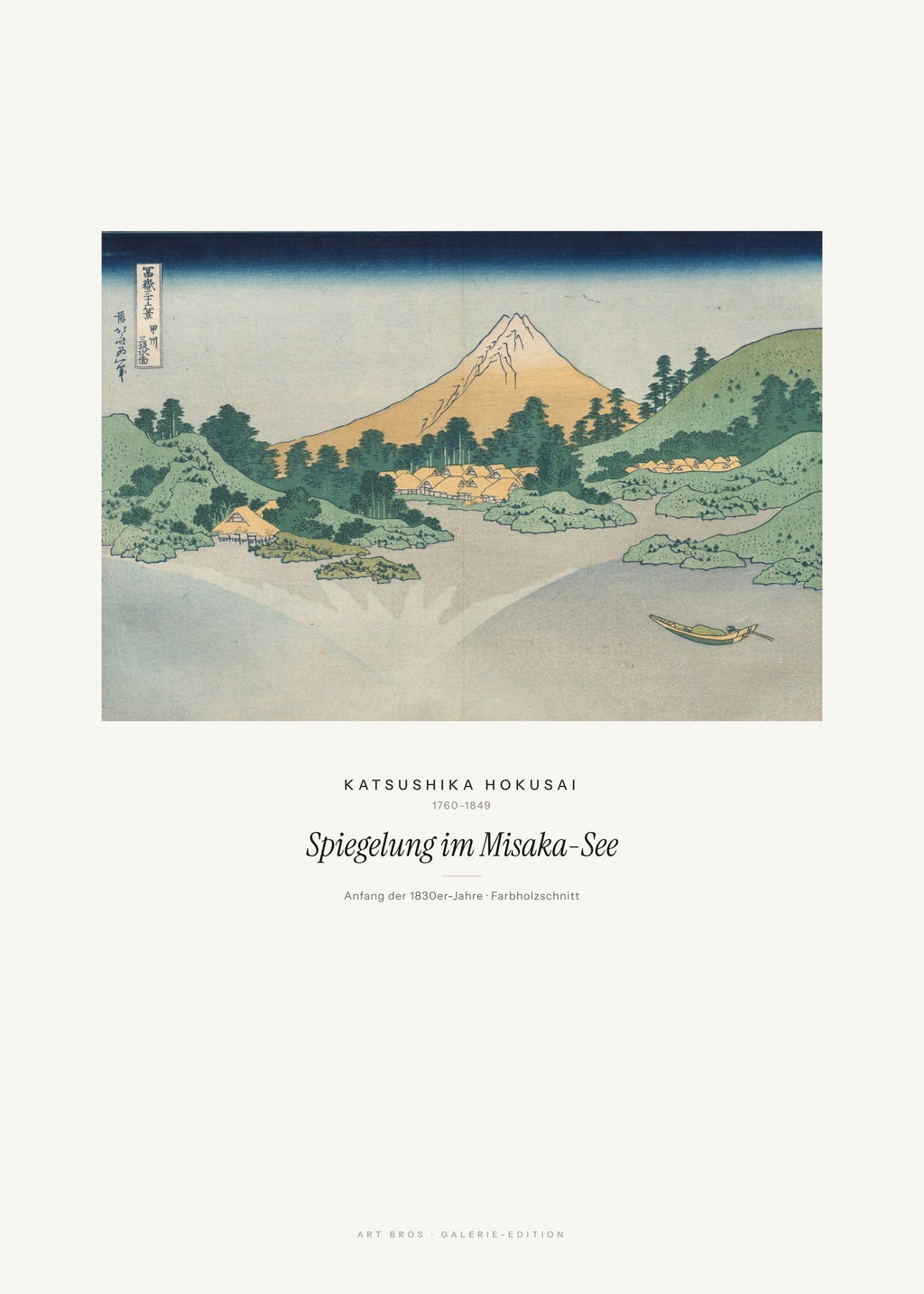 Spiegelung im Misaka-See – Katsushika Hokusai – Kunstdruck – Art Bros