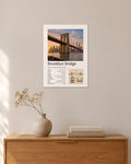 Brooklyn Bridge Wandbild – 30 × 42 cm ohne Rahmen – Raumansicht – Art Bros