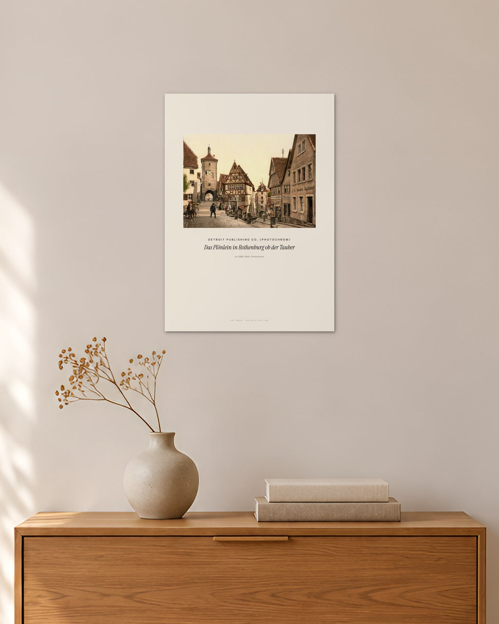 Das Plönlein in Rothenburg ob der Tauber – Detroit Publishing Co. (Photochrom) – 30 × 42 cm ohne Rahmen – Raumansicht – Art Bros