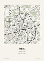 Essen Stadtplan – Wandbild – Art Bros