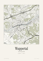 Wuppertal Stadtplan – Wandbild – Art Bros
