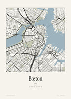 Boston Stadtplan – Wandbild – Art Bros