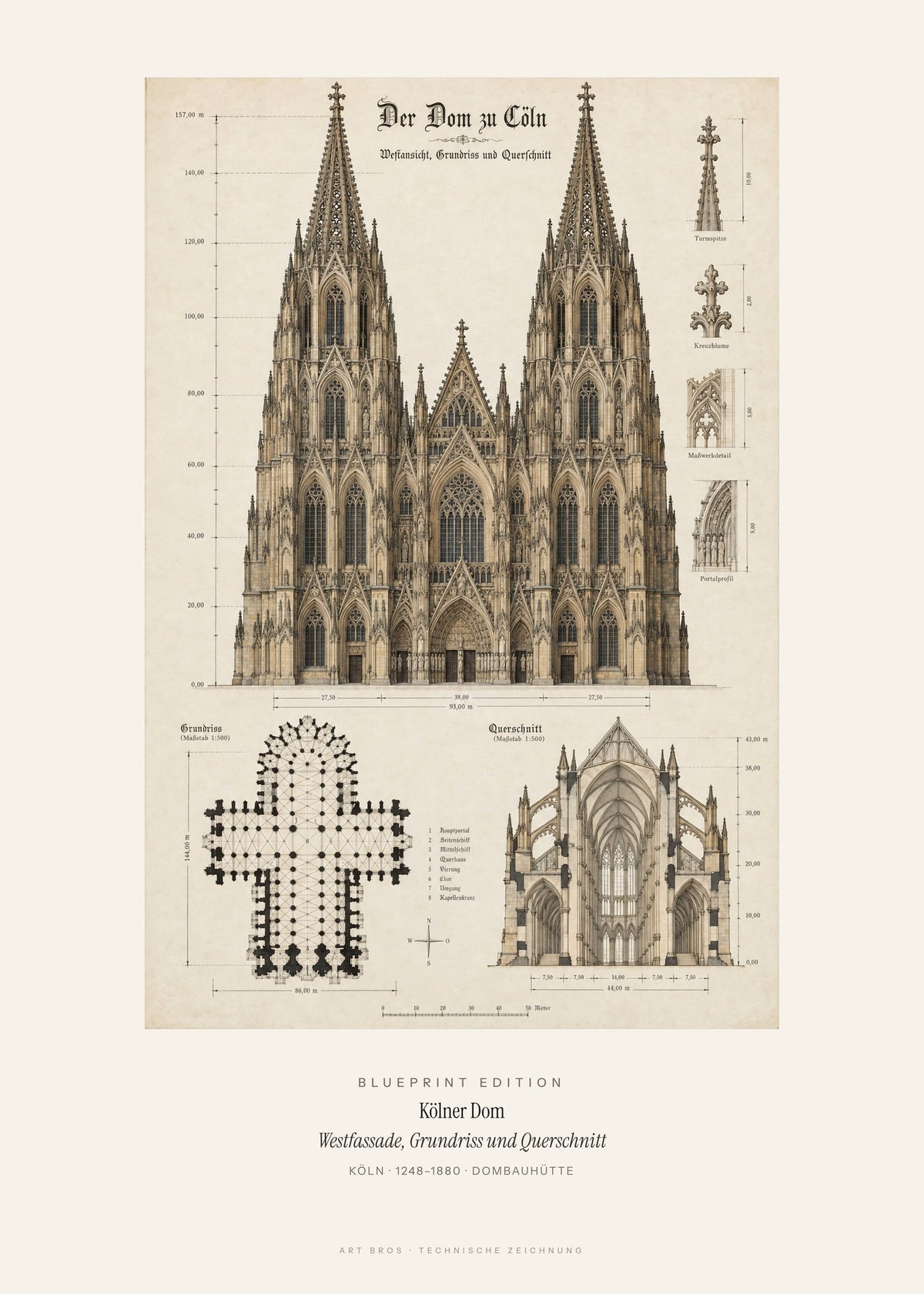 Kölner Dom Blueprint – Art Bros
