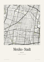 Mexiko-Stadt Stadtplan – Wandbild – Art Bros