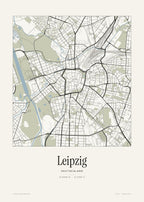 Leipzig Stadtplan – Wandbild – Art Bros