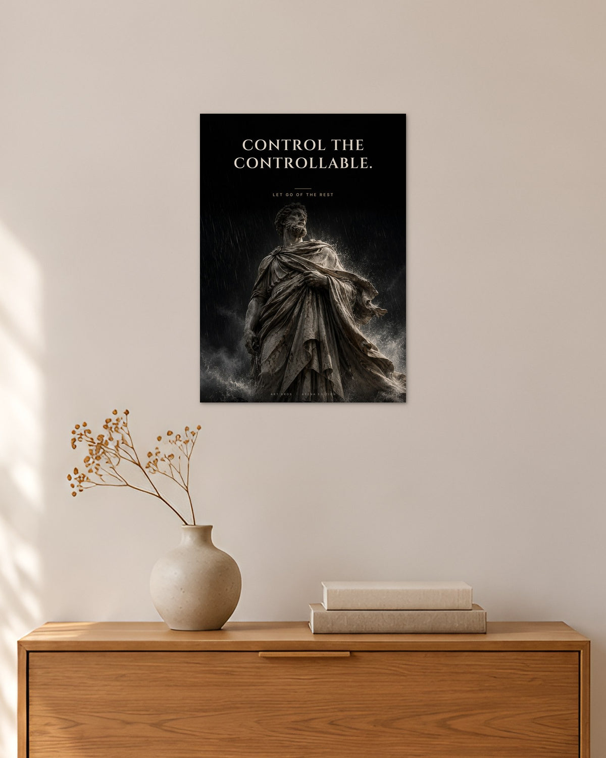 Control the Controllable – Im Sturm Poster – 30 × 42 cm ohne Rahmen – Raumansicht – Art Bros