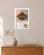 Mont-Saint-Michel Wandbild – 30 × 42 cm ohne Rahmen – Raumansicht – Art Bros