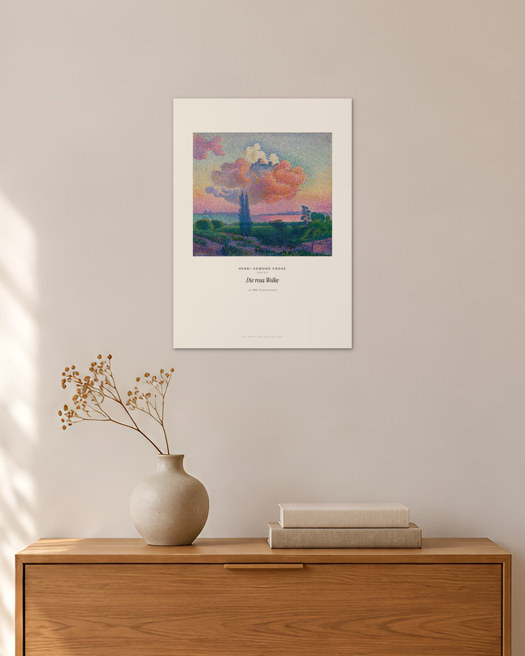 Die rosa Wolke – Henri-Edmond Cross – 30 × 42 cm ohne Rahmen – Raumansicht – Art Bros