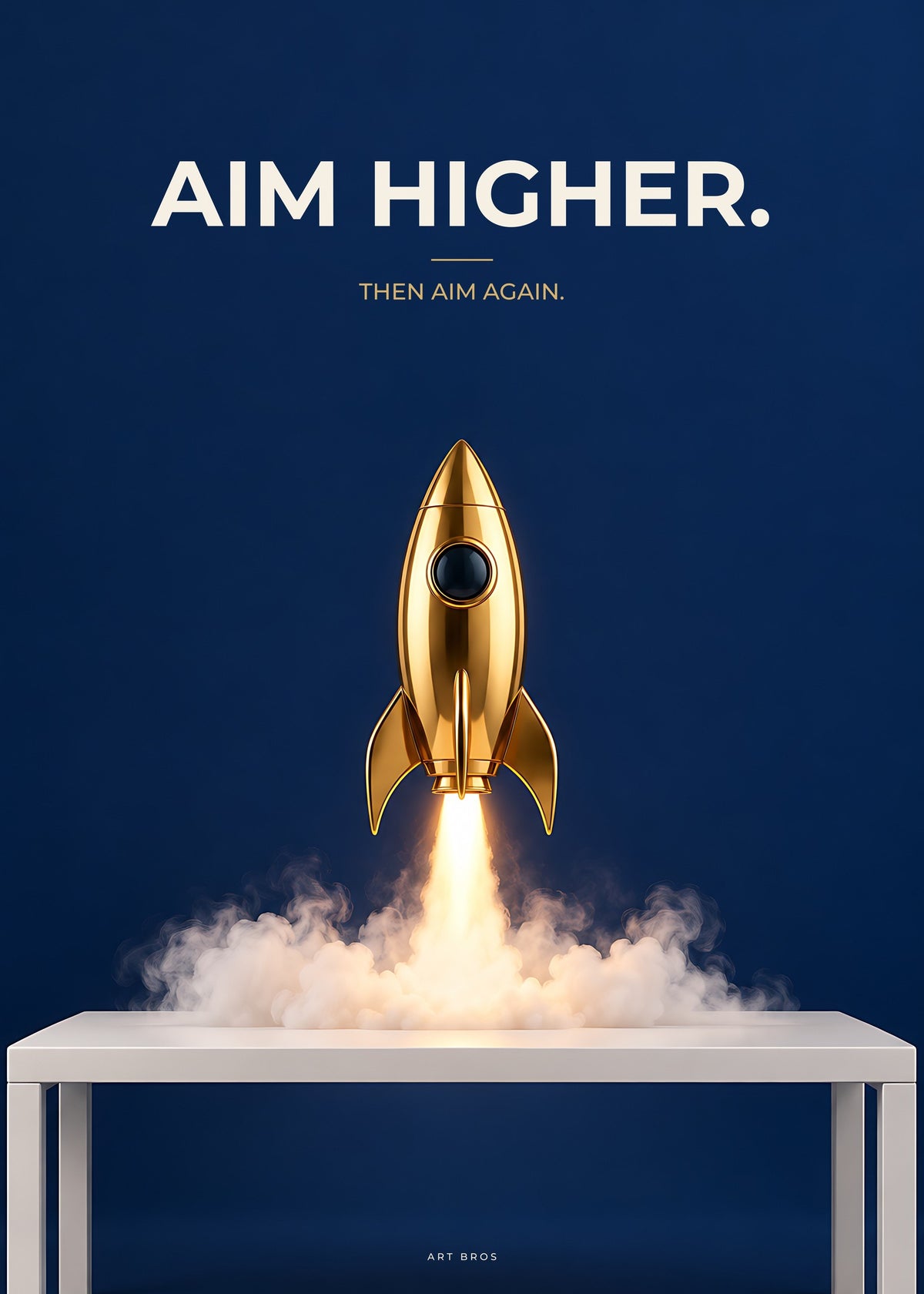 Poster Aim Higher – Geld und Business – Art Bros