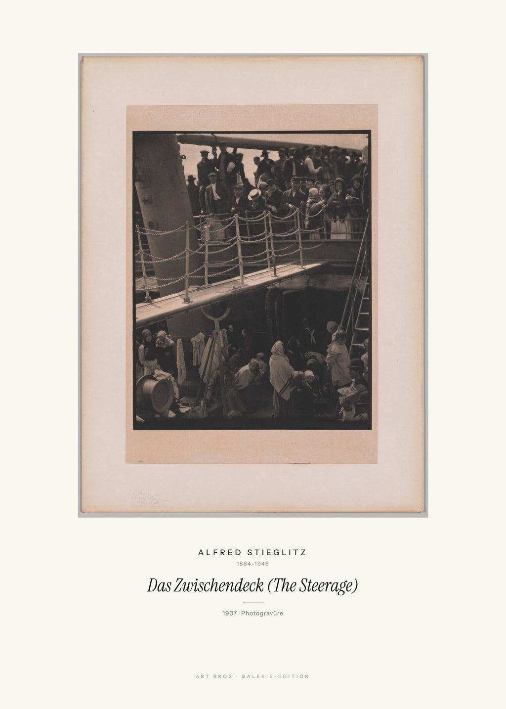 Das Zwischendeck (The Steerage) – Alfred Stieglitz – Kunstdruck – Art Bros