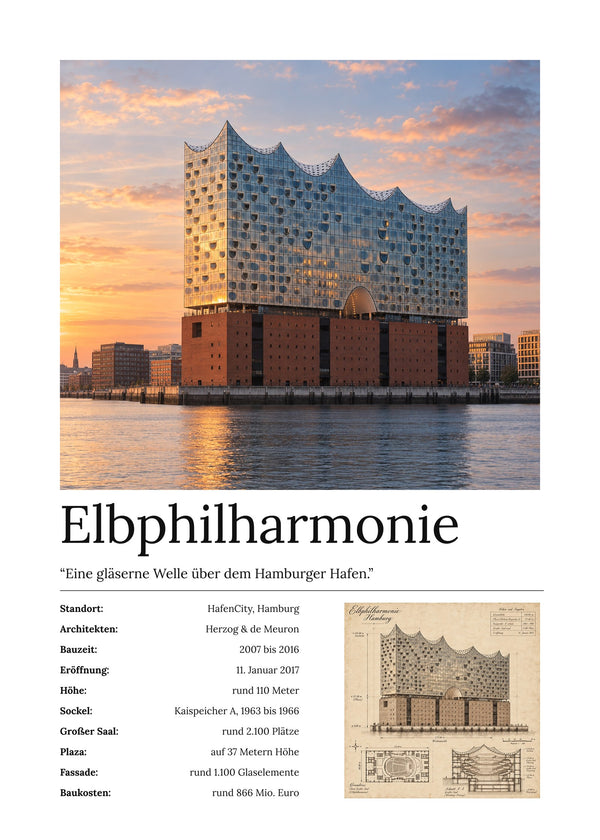 Elbphilharmonie Wandbild – Kunstdruck – Art Bros
