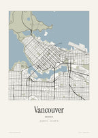 Vancouver Stadtplan – Wandbild – Art Bros