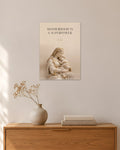 Motherhood Is a Superpower – Mutter und Kind Poster – 30 × 42 cm ohne Rahmen – Raumansicht – Art Bros